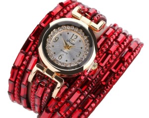 Zegarek Damski Czerwony Diament