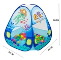 Plac zabaw 3 w 1, Domek/Namiot, łącznik, suchy basen do piłek z obręczą do koszykówki,       www.e-planeta.pl
